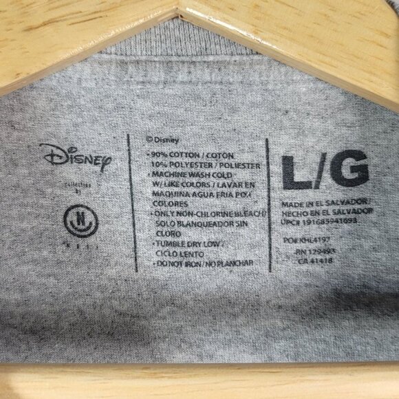 Disney Neff T Shirt Gray Large Floral Shrug Too Many People Grow Up Mickey Mouse - Picture 7 of 7